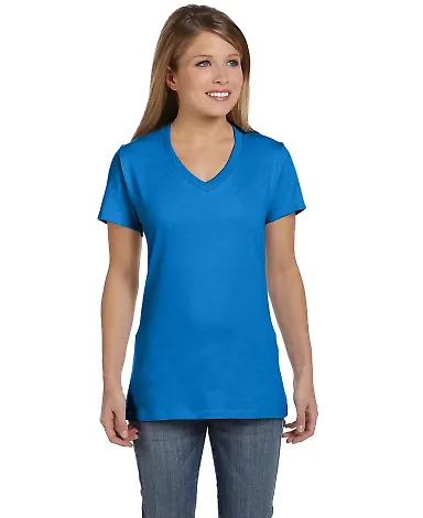 S04V Nano-T Women's V-Neck T-Shirt Blue Bell Breeze front view