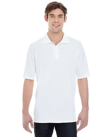 055P X-Temp Pique Sport Shirt with Fresh IQ White front view