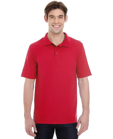 055P X-Temp Pique Sport Shirt with Fresh IQ Deep Red front view