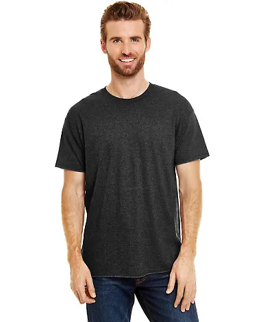 Hanes 42TB X-Temp Triblend T-Shirt with Fresh IQ o Solid Black Triblend front view