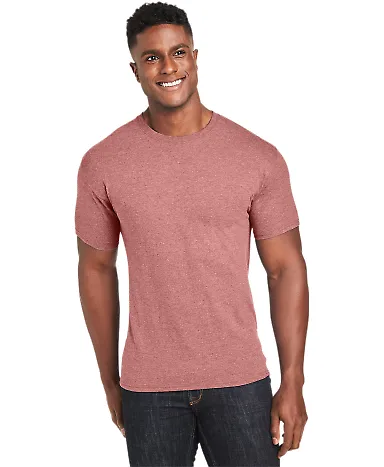 Hanes 42TB X-Temp Triblend T-Shirt with Fresh IQ o Mauve Heather front view