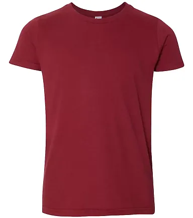 2201W Youth Fine Jersey T-Shirt CRANBERRY front view