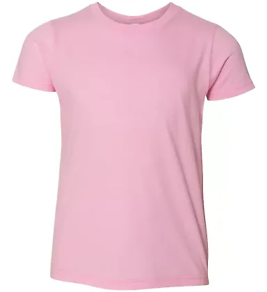 2201W Youth Fine Jersey T-Shirt PINK front view