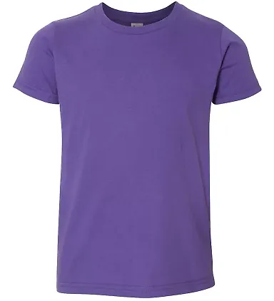 2201W Youth Fine Jersey T-Shirt PURPLE front view
