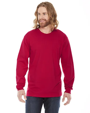 2007W Fine Jersey Long Sleeve T-Shirt Red front view