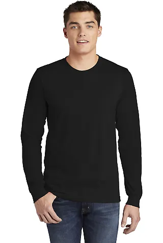 2007W Fine Jersey Long Sleeve T-Shirt Black front view
