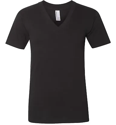 2456W Fine Jersey V-Neck T-Shirt BLACK front view
