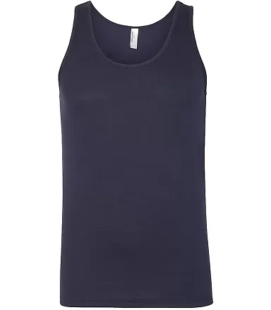 BB408W Poly/Cotton Tank NAVY front view