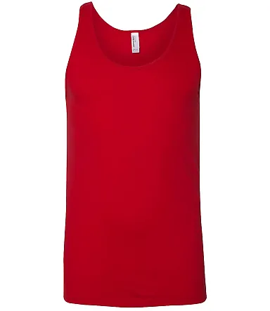 BB408W Poly/Cotton Tank RED front view