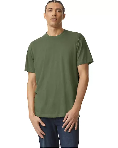 TR401W Triblend Track T-Shirt in Tri-olive front view