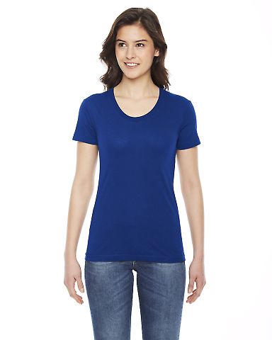 BB301W Ladies' Poly-Cotton Short-Sleeve Crewneck in Lapis front view