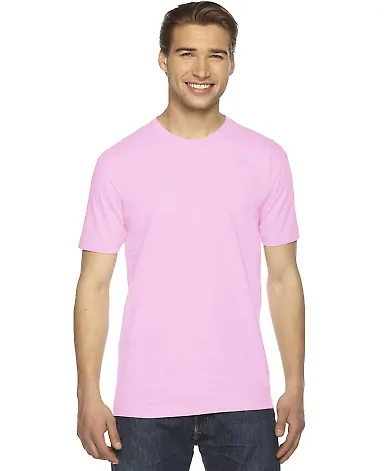 American Apparel 2001W Fine Jersey T-Shirt Pink front view