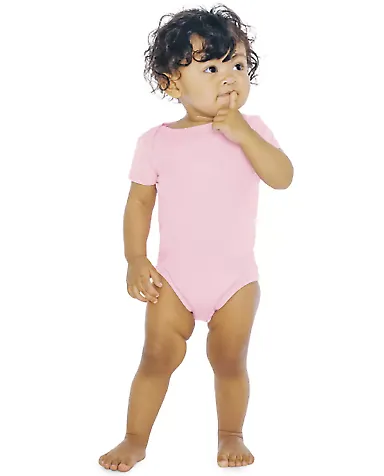 4001W Infant Baby Rib One Piece Pink front view