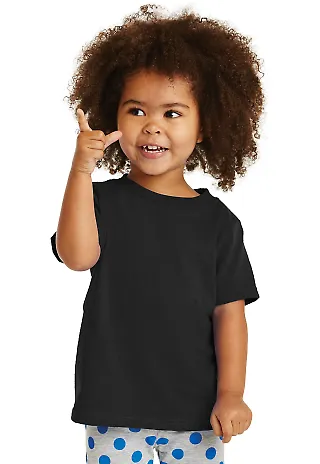 Port & Company CAR54T Toddler Core Cotton Tee Jet Black front view