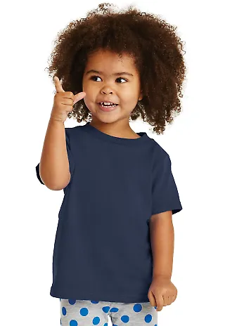 Port & Company CAR54T Toddler Core Cotton Tee Navy front view