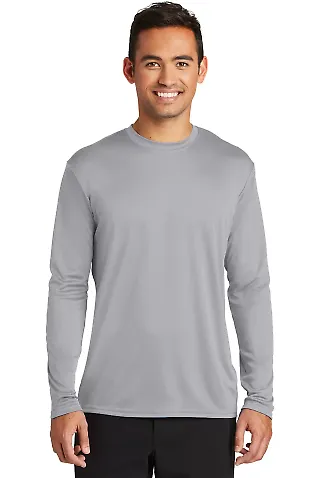 244 PC380LS Port & Company  Long Sleeve Performanc Silver front view