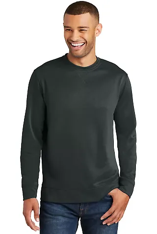 244 PC590 Port & CompanyPerformance Fleece Crewnec Jet Black front view