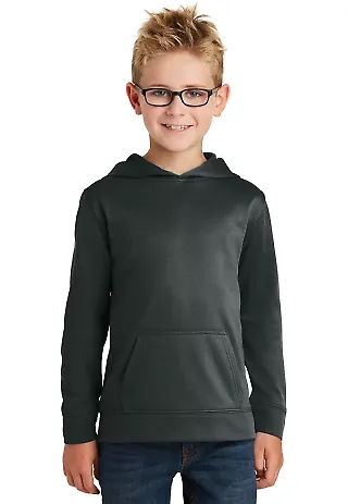 244 PC590YH Port & CompanyYouth Performance Fleece Jet Black front view