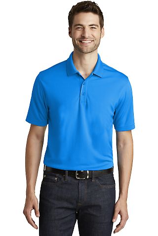 242 K110 Port Authority Dry Zone UV Micro-Mesh Pol in Coastal blue front view