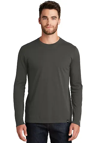 1001 NEA102 New Era Heritage Blend Long Sleeve Cr Graphite front view