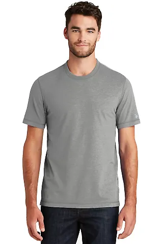 1001 NEA120 New Era Sueded Cotton Crew Tee Shadow Grey He front view