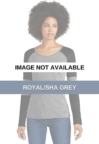 1001 LNEA132 New Era  Ladies Tri-Blend Performance Royal/Sha Grey front view