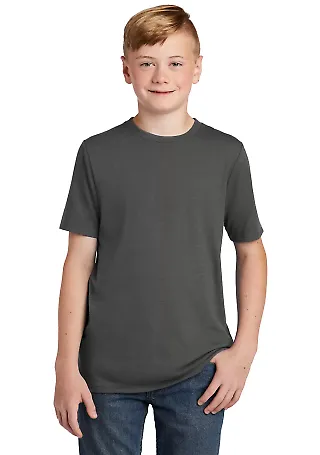 DT130Y District Made  Youth Perfect Tri  Crew Tee Charcoal front view