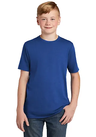DT130Y District Made  Youth Perfect Tri  Crew Tee Deep Royal front view