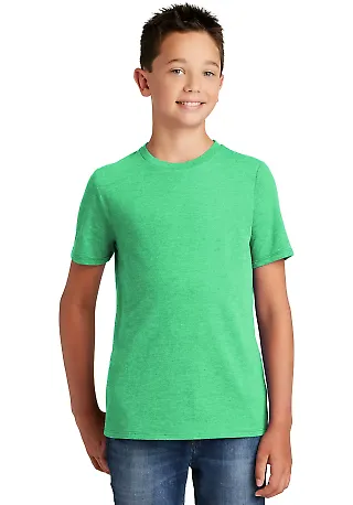 DT130Y District Made  Youth Perfect Tri  Crew Tee GreenFrost front view