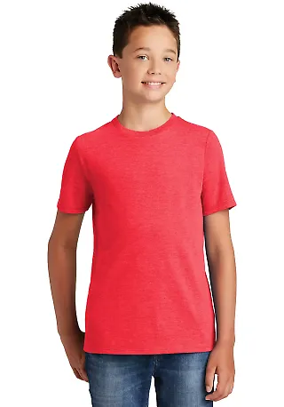 DT130Y District Made  Youth Perfect Tri  Crew Tee RedFrost front view