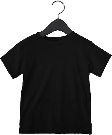Bella + Canvas 3001T Toddler Tee in Solid blk blend front view