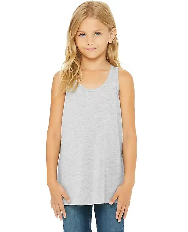 8800Y Bella + Canvas Youth Flowy RacerbackTank ATHLETIC HEATHER front view