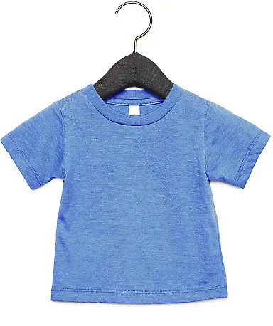 3001B Bella + Canvas Baby Short Sleeve Tee in Hthr colum blue front view