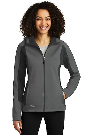 240 EB543 Eddie Bauer Ladies Trail Soft Shell Jack Metal Gy/Gy St front view