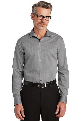 254 RH81 Red House Graph Check Non-Iron Shirt Dark Grey front view