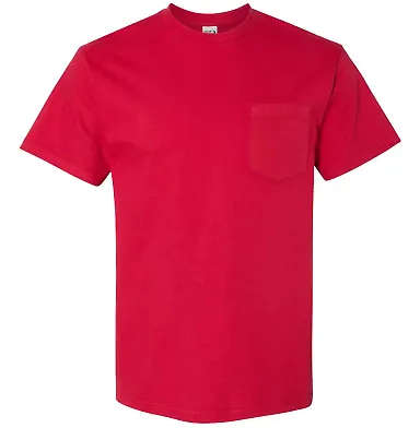 Gildan H300 Hammer Short Sleeve T-Shirt with a Poc SPRT SCARLET RED front view