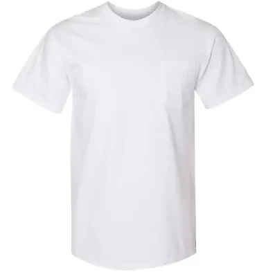 Gildan H300 Hammer Short Sleeve T-Shirt with a Poc WHITE front view
