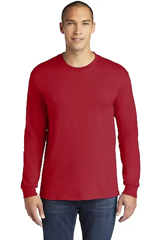 Gildan H400 Hammer Long Sleeve T-Shirt in Sprt scarlet red front view