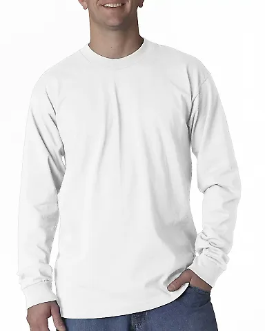 301 2955 Union-Made Long Sleeve T-Shirt White front view