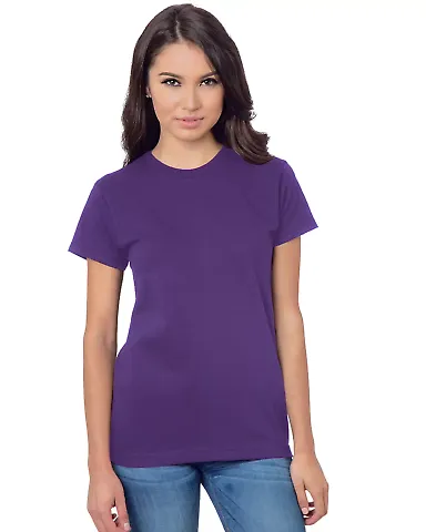 301 3075 Women's Union Made Basic Tee Purple front view