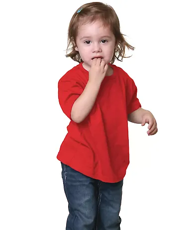 Bayside 4125 Toddler Tee Red front view