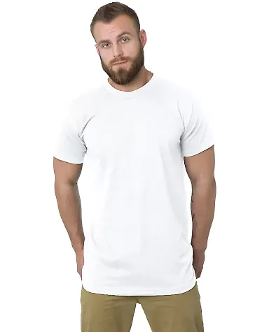 Bayside Apparel 5200 Tall Tee White front view