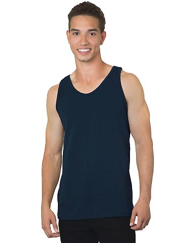 Bayside Apparel 6500 Tank Top in Navy front view