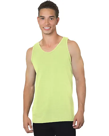 Bayside Apparel 6500 Tank Top in Lime green front view