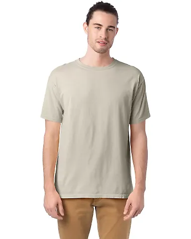 Comfort Wash GDH100 Garment Dyed Short Sleeve T-Sh in Parchment front view