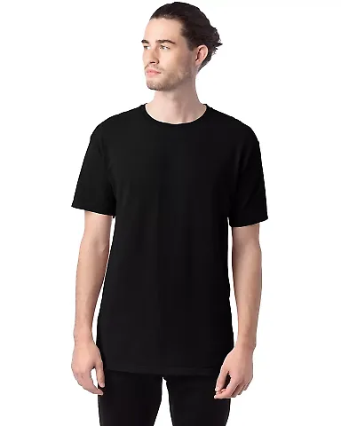 Comfort Wash GDH100 Garment Dyed Short Sleeve T-Sh in Black front view