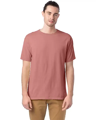 Comfort Wash GDH100 Garment Dyed Short Sleeve T-Sh in Mauve front view