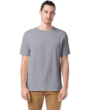 Comfort Wash GDH100 Garment Dyed Short Sleeve T-Sh in Silverstone front view