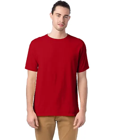 Comfort Wash GDH100 Garment Dyed Short Sleeve T-Sh in Athletic red front view