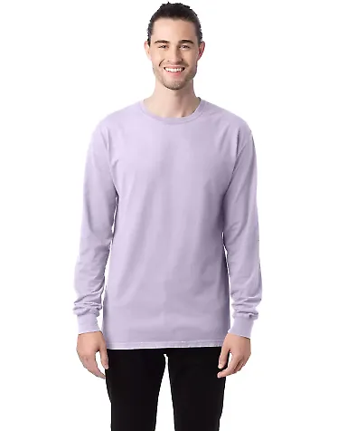 Comfort Wash GDH200 Garment Dyed Long Sleeve T-Shi in Future lavender front view